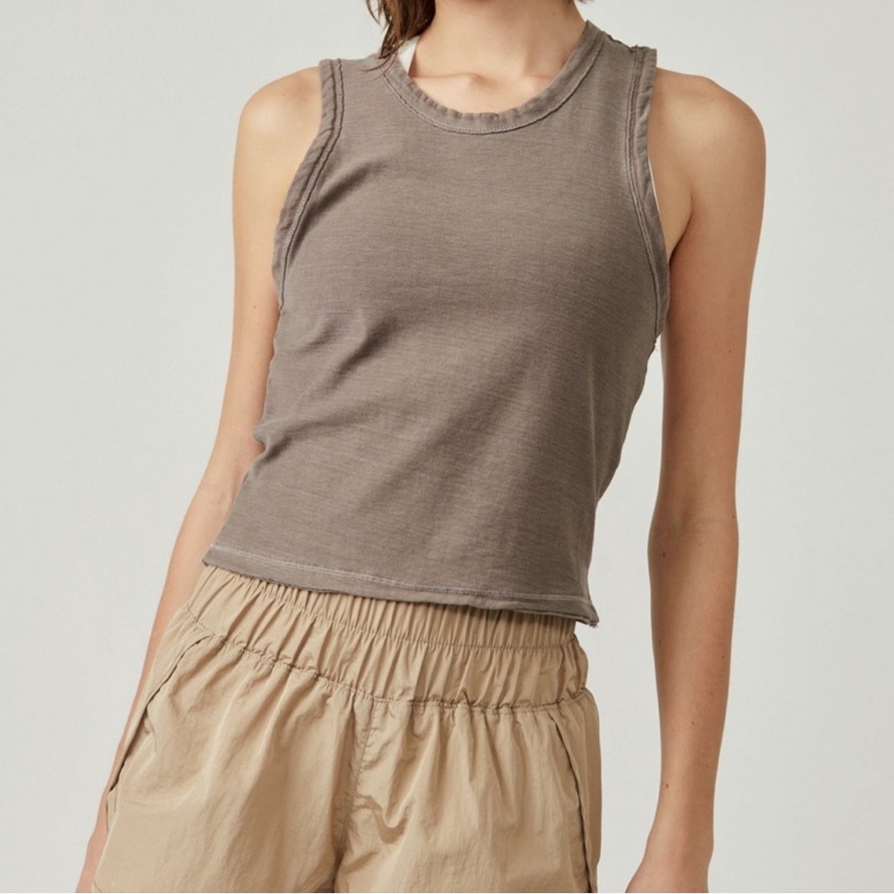 Free People Movement Women's Sleeveless Tan Top